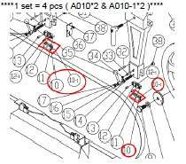 �������� �������������� ������� (A010 �2 ��.+ A010-1 x2 ��.) ��� ������ ���. "W1318SSA"