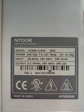 ��������������� ������� 7,5/11���, 380-480�, 16/22� (N700E-075HF/110HFP)